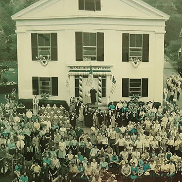 old photo of the Orange County Vermont Courthouse